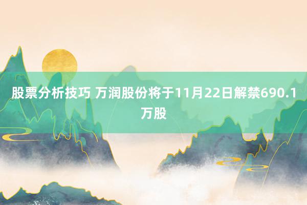 股票分析技巧 万润股份将于11月22日解禁690.1万股