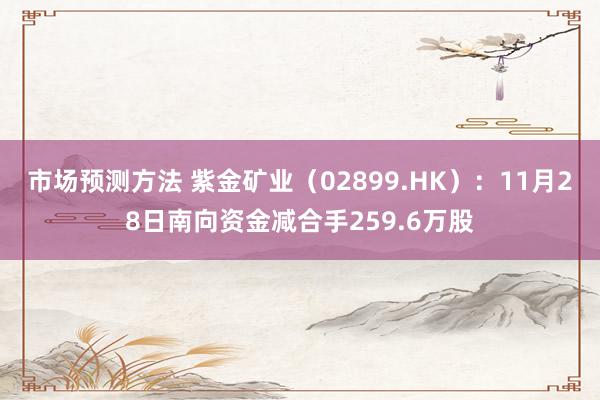 市场预测方法 紫金矿业（02899.HK）：11月28日南向资金减合手259.6万股