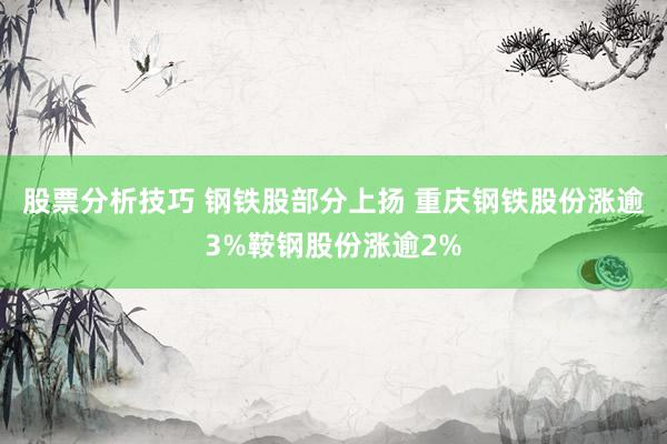 股票分析技巧 钢铁股部分上扬 重庆钢铁股份涨逾3%鞍钢股份涨逾2%