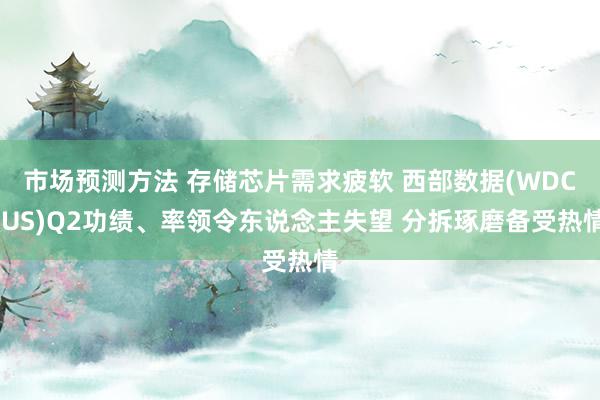 市场预测方法 存储芯片需求疲软 西部数据(WDC.US)Q2功绩、率领令东说念主失望 分拆琢磨备受热情