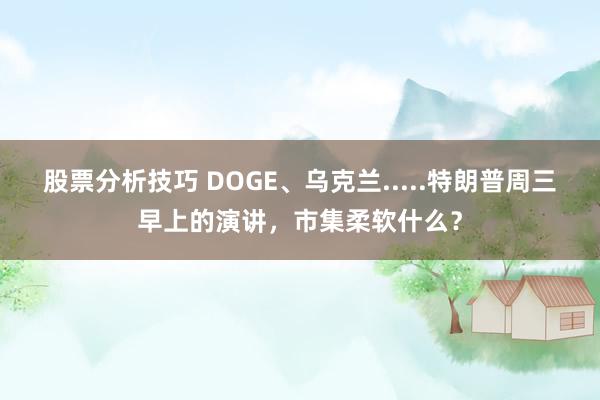 股票分析技巧 DOGE、乌克兰.....特朗普周三早上的演讲，市集柔软什么？