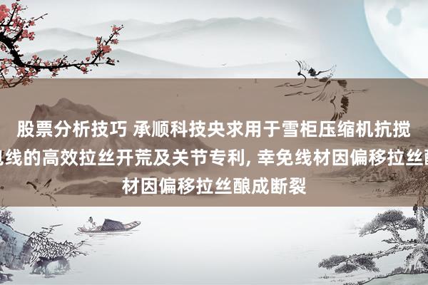 股票分析技巧 承顺科技央求用于雪柜压缩机抗搅扰铝漆包线的高效拉丝开荒及关节专利, 幸免线材因偏移拉丝酿成断裂